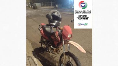 Adolescente é flagrado conduzindo motocicleta no Centro de Xanxerê