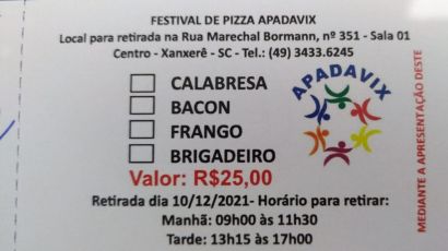 Apadavix realiza Festival da Pizza em dezembro