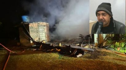 Morador de Xanxerê que perdeu casa em incêndio precisa de doações