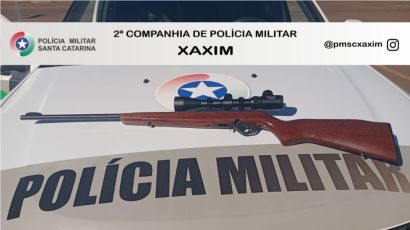 Homem é preso em Xaxim por porte ilegal de arma de fogo