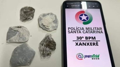 Polícia Militar prende em Xanxerê homem por tráfico de drogas