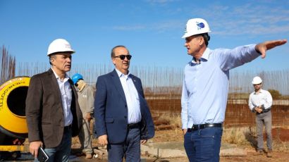 Jorginho Mello visita obra da Casan do Projeto Rio Chapecozinho em Xanxerê