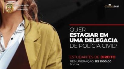 Delegacia de Polícia de Xaxim abre vaga para estágio