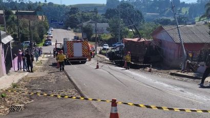 Colisão entre dois caminhões deixa uma pessoa ferida em Vargeão