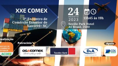 2º Encontro do Comércio Exterior de Xanxerê terá palestras gratuitas ao público