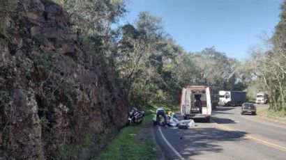 Motociclista fica gravemente ferido em saída de pista na SC-283 no Oeste