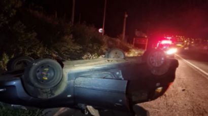 Capotamento é registrado na BR-282, em Xanxerê