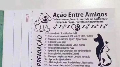 Baixa procura adia sorteio de rifa em prol dos animais 