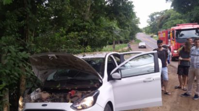 Homem fica ferido após saída de pista na SC-157, em Quilombo