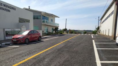 Ruas recém pavimentadas de  Xanxerê estão recebendo sinalização viária