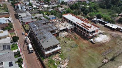 Obra em andamento: veja como está a construção do Centro Integrado de Saúde de Xanxerê