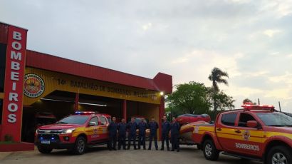 Bombeiros de Xanxerê se deslocam para a região do Vale do Itajaí 