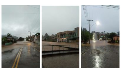 Ponte Serrada amanhece com pontos de alagamento 