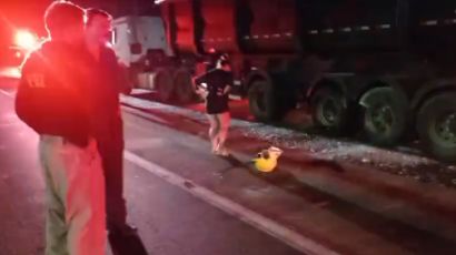 Vídeo: PRF controla princípio de incêndio em carreta em Xanxerê