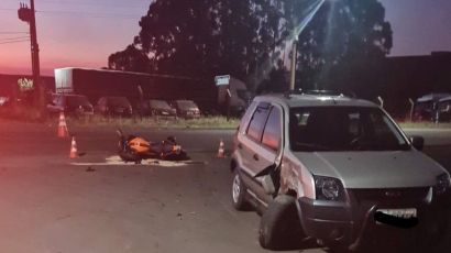 Motociclista fica gravemente ferido em acidente na SC-155