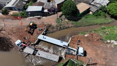Iniciada instalação de ponte sobre o rio Xanxerê na Vila União
