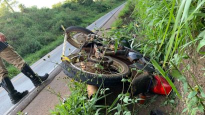 Motociclista fica gravemente ferido em acidente na SC-480 em Xanxerê
