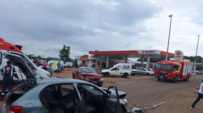 Colisão frontal deixa duas pessoas feridas na BR-282 em Xanxerê