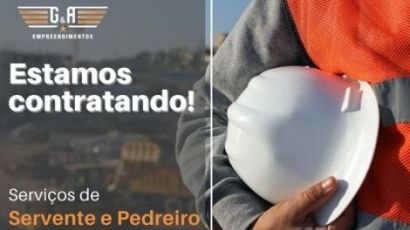 VAGA PARA PEDREIRO