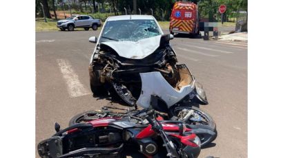 Motociclista fica ferido em acidente no Vista Alegre