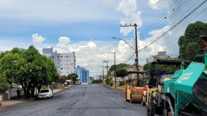 Obras de pavimentação asfáltica continuam sendo executadas em Xanxerê