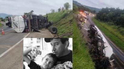 Caminhoneiro e filho de 7 anos, moradores de Abelardo Luz, morrem em acidente no Paraná