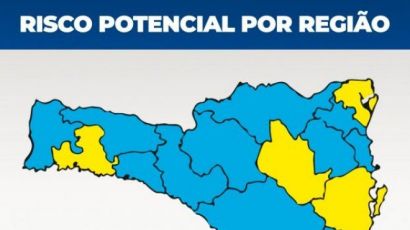 Coronavírus em SC: Matriz do Risco aponta 12 regiões no nível moderado e cinco no alto
