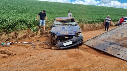 Após fuga e acidente, veículo com registro de furto é recuperado em Abelardo Luz