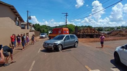 Motociclista fica gravemente ferido após sofrer acidente em Xaxim