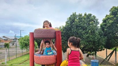 Crianças de creche são atendidas em regime especial de férias em Xanxerê