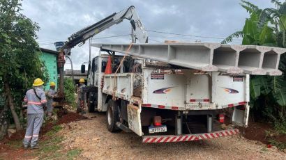 Moradores recebem luz elétrica após regularização fundiária da Prefeitura de Xaxim