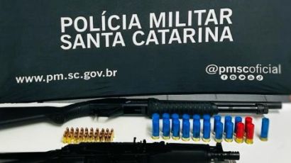 PM de Xaxim apreende duas armas de fogo e prende autor de violência doméstica