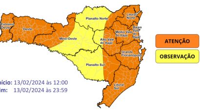 Depois do calor intenso, temporais e chuva volumosa atingem SC