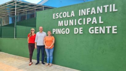 Administração de São Domingos realiza obras de revitalização na Escola Municipal Pingo de Gente