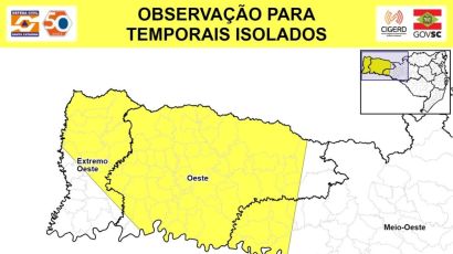 Defesa Civil alerta para a ocorrência de novos temporais nesta terça-feira (20)